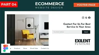 E-Commerce Website Design Tutorial in Figma | Footer Page Design  (figma tutorial) 