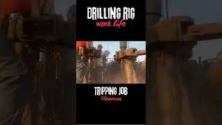 Tripping Job Floorman 🔥 #petroleum #tripping #work #drillrig #rig #ad