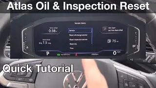 Oil and inspection Service How to reset 2022 Volkswagen Atlas