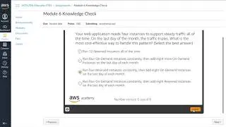 AWS Academy Cloud Foundation - Module 6 Knowledge Check - 2022 Version