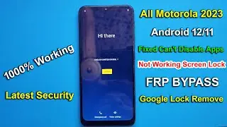 All Motorola 2023 [Android 11/12] FRP Lock Bypass -  App Disable Fixed , No Screen Lock | Full Guide