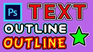 👍 OUTLINE TEXT in Photoshop (Text with Border)