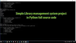 🔴 Library management system project in Python full source code