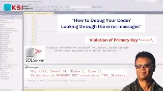 Primary key violation......II How to debug your error message II For Beginner II SQL Server II