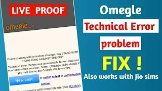 Omegle Technical Error server unreachable for too long fix 2022 | Omegle not working | Method 4