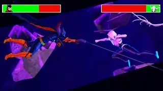 Batgirl vs. Spider-Gwen with healthbars