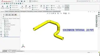 Solidworks Tutorial - how To make 3D pipe