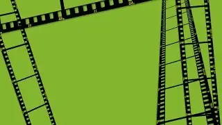 Moving Film Strip - Green Screen 4K