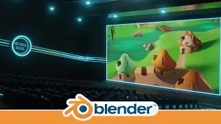 Making a Cinema Hall with Movie Streaming in Blender 2.92