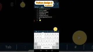 Python turtle project 3 | Beautiful design using python| Pydroid 3