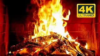 🔥 Cozy Fireplace 4K (12 HOURS). Fireplace with Crackling Fire Sounds. Fireplace Burning 4K