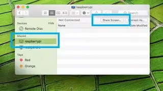 Raspberry Pi VNC Screen Sharing on a Mac