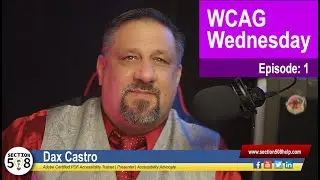 WCAG Wednesdays: Episode 1 - WCAG and the POUR Principles