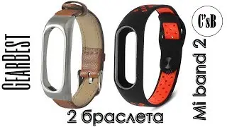 2 браслета - ремешки для Mi Band 2 с GearBest