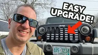 Awesome Jeep Wrangler American Flag Grille Insert Install