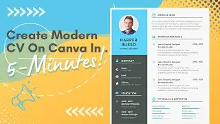 How To Create Modern Resume / CV on Canva | With Lots of Free Resume Templates | In 5 minutes !?