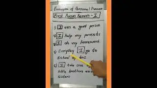 first person pronoun - I , 