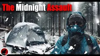 The Midnight Blizzard - Heavy Snow, Powerful Winds - Winter Storm Camping Adventure