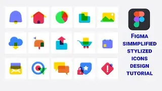 Iconography tutorial: How to create simplified and  stylized colorful rounded icons