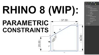 Rhino 8 (WIP) Demo: Application of Parametric Constraints 【犀牛8: 参数约束的应用】