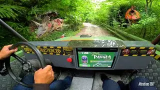 Jurassic Park-Like Jeep Ride w/ NO Track! Drive Yourself Attraction | PANGEA at Movieland