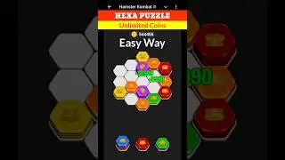 Hamster Kombat Hexa Puzzle Unlimited Coins | Hexa Puzzle Game Play Hamster Kombat | #hexapuzzle