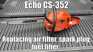 Echo CS-352 Air Filter, Spark Plug, Fuel Filter Maintenance