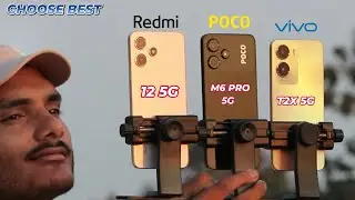 Redmi 12 5G vs Vivo T2x 5G vs Poco M6 Pro 5G : Comparison & Test.