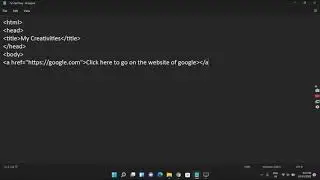 HTML || Adding Hyperlink on the webpage || Using a href tag.