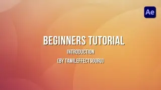 After Effects Beginner Introduction Tutorial  in Tamil - Part 1