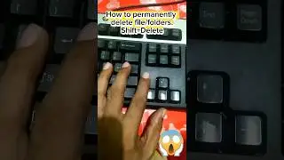 permanent Delete shortcut key pc/laptop 