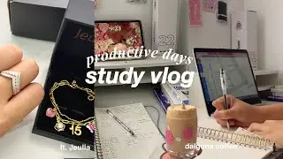 STUDY VLOG: productive days on weekend! 📚 note taking, cafe study, uni days, jeulia back to school