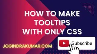 How To Make Tooltips With Only CSS #html #css #tooltips