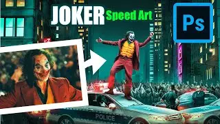 JOKER movie iconic scene - Speed art in Photoshop 2032 | #photoshopmanipulation #photoshopspeedart