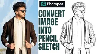 How to convert image into pencil sketch in photopea#Photopea Tutorial