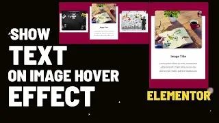 Elementor Show Text On Image Hover Effect | WordPress Builder Tutorial