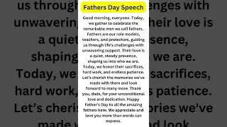 Fathers Day speech | Best Father’s Day speech