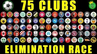 75 Clubs Elimination Marble Race 5 in Algodoo \ Marble Race King