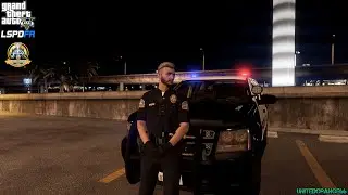 GTA V - LSPDFR 0.4.9🚔 - LAXPD - Airport Patrol - Vehicle on Fire | Vehicle Pursuits - 4K