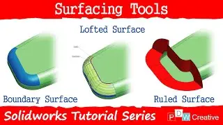 Solidworks tutorial -  boundary, lofted, ruled surface