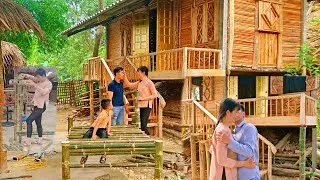 Single mother's DIY skills: designing a bamboo bed for her son _Ly Thanh Thuy