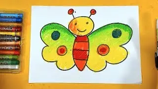 Урок рисования для детей / Рисуем БАБОЧКУ для малышей