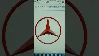 Mercedes car logo design by UG NX 