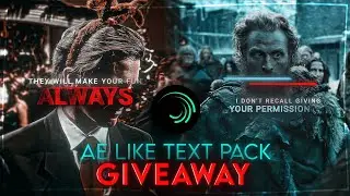 AE like  text pack Giveaway | After Motion text xml ✅️