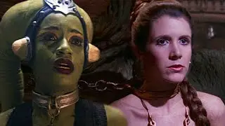 Jabba Enslaves Princess Leia and Oola