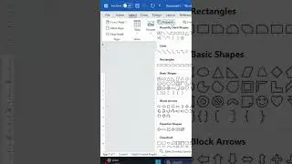 How to Insert Shape in Microsoft Word #viral #trending #Shap #shorts