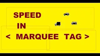 #HTML || Marquee || Learn how to set Speed in Marquee Tag in HTML.