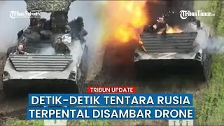 DUARR, Hantaman Drone Peledak Ukraina Terbangkan Pasukan Rusia di Atas Ranpur