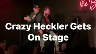 Heckler gets on stage 🙀