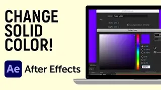 How to Change Solid Color and Properties in Adobe After Effects